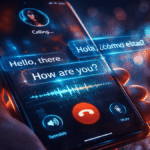 Live AI translation feature on a 2026 smartphone screen.