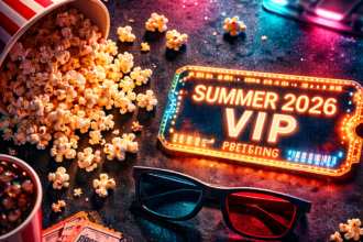 Movie tickets and popcorn representing the biggest Upcoming Movies 2026 releases.