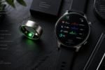 A titanium smart ring and a modern smartwatch compared, representing the Smart Ring vs Smartwatch debate.