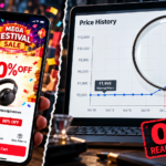 Price history graph revealing artificial discounts during online shopping festival sales.